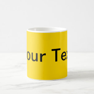 Caneca De Café APENAS COR / amarelo + texto
