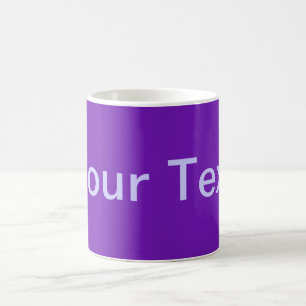 Caneca De Café APENAS COR / roxo + seu texto