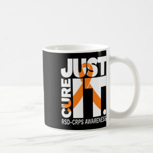 Caneca De Café Apenas Curar Texto Branco Da Fita De Consciência D