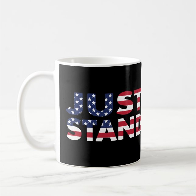 Caneca De Café Apenas defenda a bandeira americana (Esquerda)