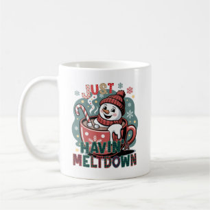 Caneca De Café Apenas Derretendo - Boneco de Neve de Natal
