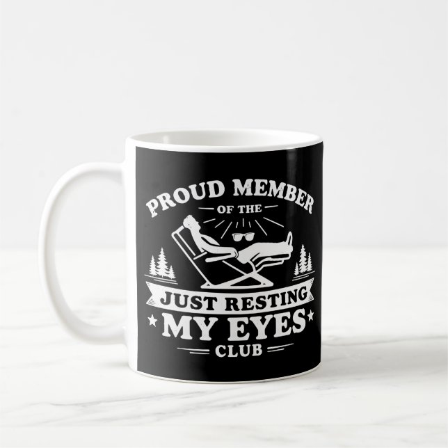 Caneca De Café Apenas Descansando Meus Olhos Presente Divertido p (Esquerda)