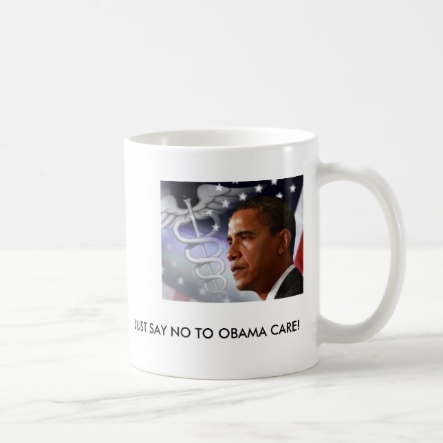 CANECA DE CAFÉ APENAS DIGA NÃO AO CUIDADO DE OBAMA! (Direita)