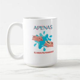 Caneca De Café "Apenas el agua pal marrano" citação de porco