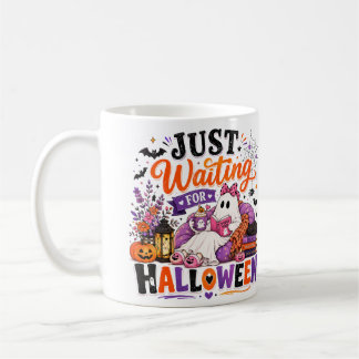 Caneca De Café Apenas Esperando Pelo Halloween