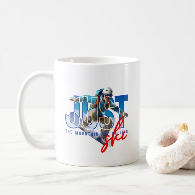 Caneca De Café Apenas esqui | 11# Mug Clássico (Com Donut)
