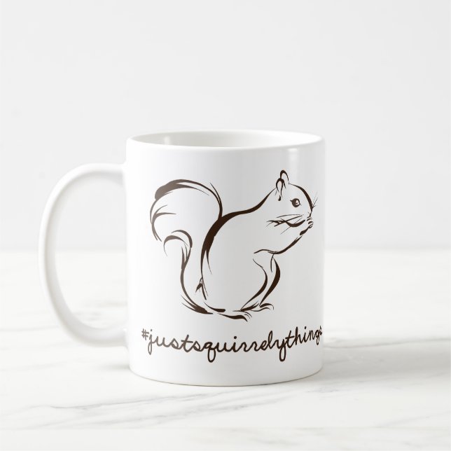 Caneca De Café Apenas esquilo das coisas de Squirrely (Esquerda)