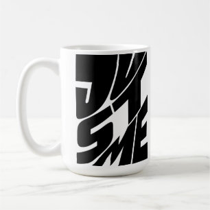 Caneca De Café Apenas Eu Design De Tipografia Branca E Negra