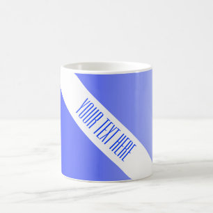 Caneca De Café APENAS gradações COR azul real + texto