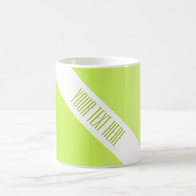 Caneca De Café APENAS gradações de COR primavera verde + texto (Centro)