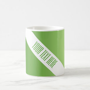 Caneca De Café APENAS gradações de COR verdes + seu texto
