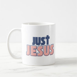 Caneca De Café Apenas Jesus Blue Pink Christian