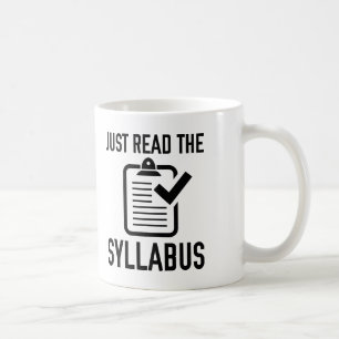 Caneca De Café Apenas leia o plano de estudos