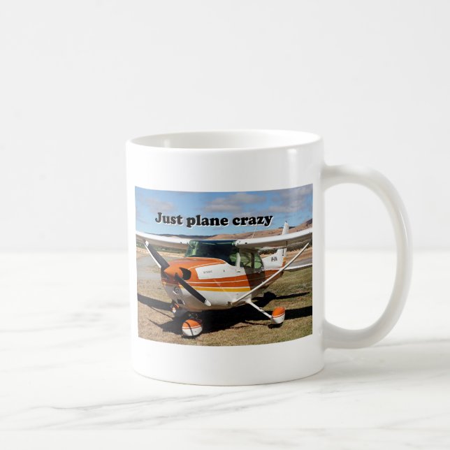 Caneca De Café Apenas louco plano: Aviões de Cessna Skyhawk (Direita)