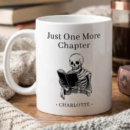 Caneca De Café Apenas Mais Um Capítulo Esqueleto de Leitura Diver