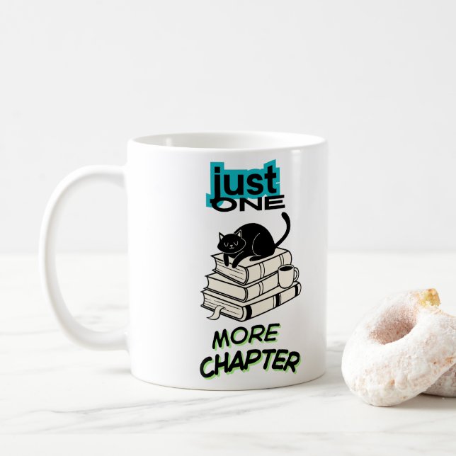 Caneca De Café Apenas Mais Um Capítulo Gato (Com Donut)