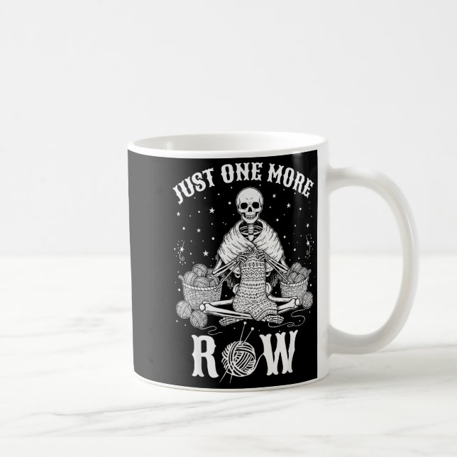 Caneca De Café Apenas Mais Uma Fileira Crochê Esqueleto Crochê Tr (Direita)