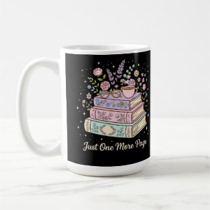 Caneca De Café Apenas Mais Uma Página Livros Florais Design de Le