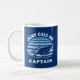 Caneca De Café Apenas Me Chame de Capitão Citação de Marinheiro