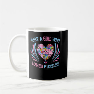 Caneca De Café Apenas Menina Que Ama Quebra-cabeça Jigsee Quebra-