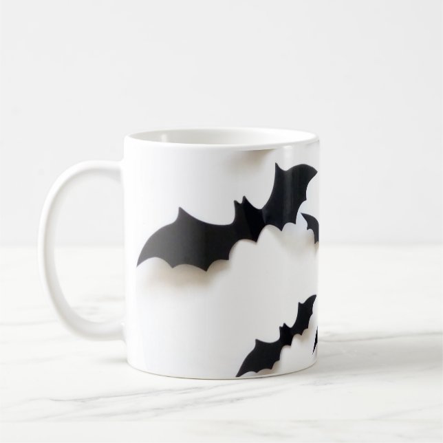 Caneca De Café Apenas morcegos para o Halloween. (Esquerda)