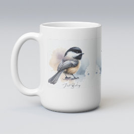 Caneca De Café Apenas passarinhos Chapim-de-cabeça-preta