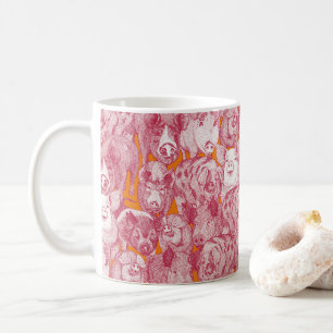 Caneca De Café apenas porcos viva magenta satsuma