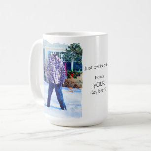 Caneca De Café Apenas Refrigerindo Calças Congeladas