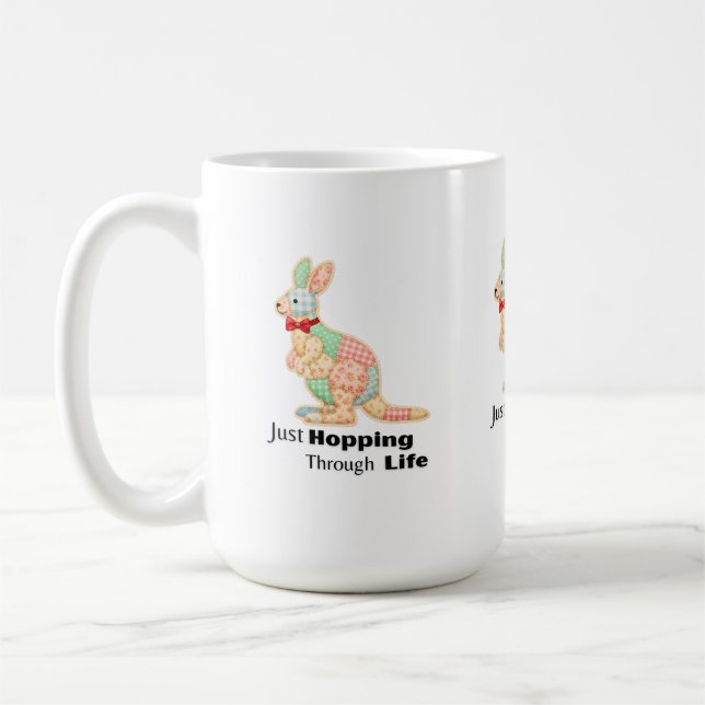 Caneca De Café Apenas Saltando pela Vida Design de Canguru (Esquerda)