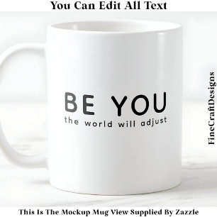 Caneca De Café Apenas Seja Você 070 Citação Motivacional Inspirad