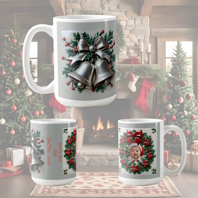 Caneca De Café Apenas Sininhos de Natal Personalizáveis (Criador carregado)