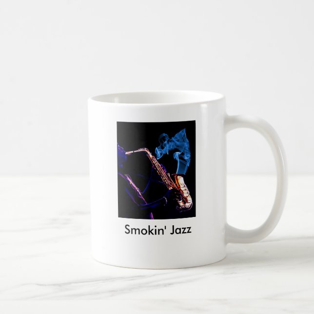Caneca De Café Apenas Smokin Jazz-colhido, jazz de Smokin (Direita)