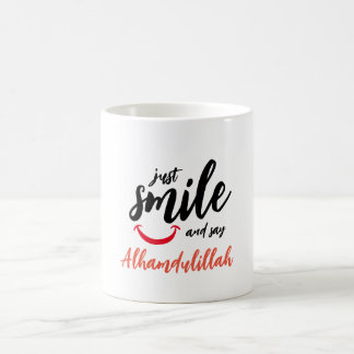 Caneca De Café Apenas sorria e diga alhamdulillah