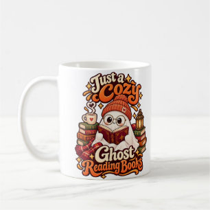 Caneca De Café Apenas um Fantasma Aconchegante Lendo Livros Canec
