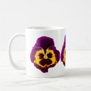 Caneca De Café Apenas um Flor Pansy + seu texto e suas ideias
