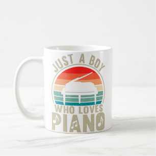 Caneca De Café Apenas um garoto que ama piano reto Pianista
