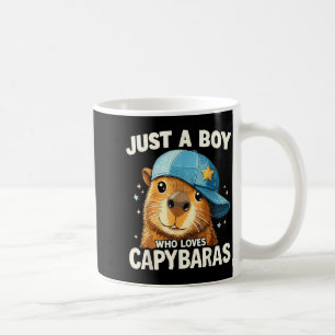 Caneca De Café Apenas um menino que ama capivaras engraçados meni