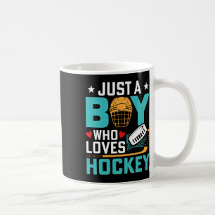 Caneca De Café Apenas um menino que ama fã de jogador de hóquei n