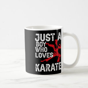 Caneca De Café Apenas Um Menino Que Ama Karate Engraçado Dizendo