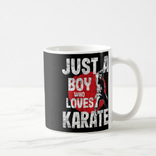 Caneca De Café Apenas Um Menino Que Ama Karate - Treinador De Art