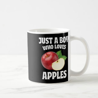 Caneca De Café Apenas Um Menino Que Ama O Amor Da Fruta Da Maçã