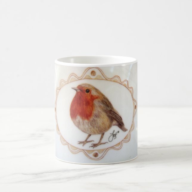 Caneca De Café Apenas Um Pequeno Robin Redbreast (Centro)