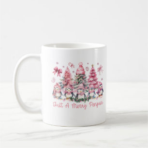 Caneca De Café Apenas Um Pinguim Alegre Aquarela Animais De Natal