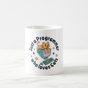 Caneca De Café Apenas um programador que ama gatos