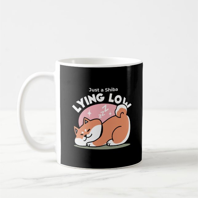 Caneca De Café Apenas um Shiba Mente Baixo: Design de Shiba Inu C (Esquerda)