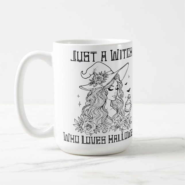 Caneca De Café Apenas uma Bruxa Que Ama o Halloween (Esquerda)
