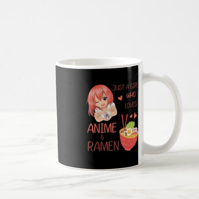Caneca De Café Apenas uma garota que ama Anime e Ramen Japan Anim (Direita)
