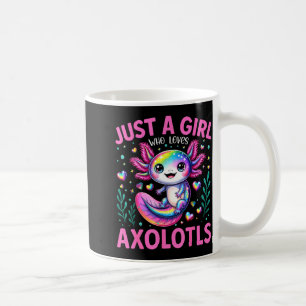 Caneca De Café Apenas Uma Garota Que Ama Axolotls Kawaii Crianças