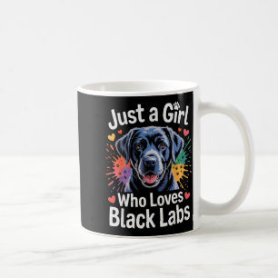 Caneca De Café Apenas Uma Garota Que Ama Black Labs - Cão Labrado
