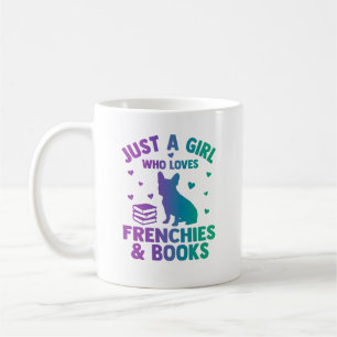 Caneca De Café Apenas uma garota que ama bulldogs franceses e liv